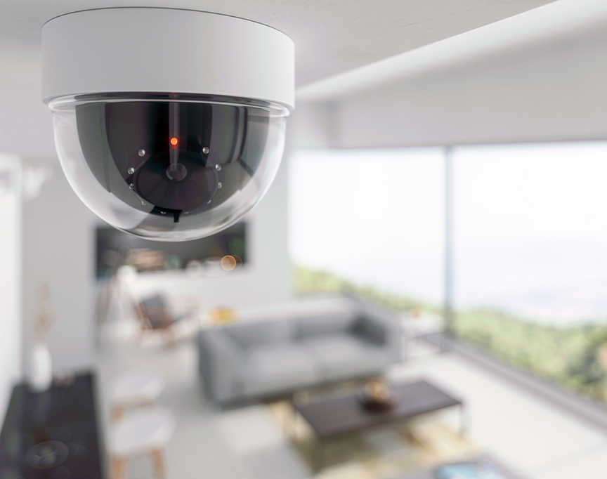 Home security camera ensuring surveillance and protection
